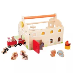 Granja de madera portátil con accesorios - Janod