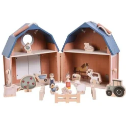 Granja de madera portátil con animales - Little Dutch