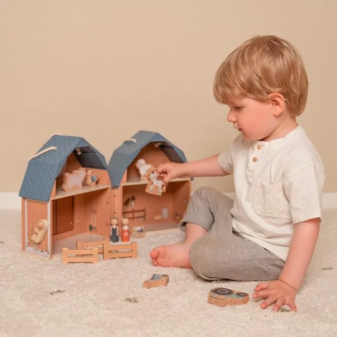 Granja de madera portátil con animales - Little Dutch