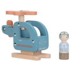 Helicóptero y muñeco de madera - Little Dutch