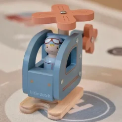Helicóptero y muñeco de madera - Little Dutch