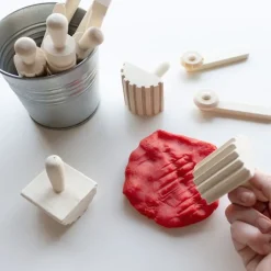 Herramientas de madera para plastilina y arena (12) - Deukaliptus