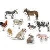 Imanes de madera Animales de granja (10) - Nowordbooks