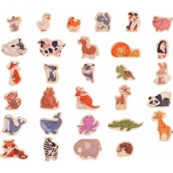 Imanes de madera Animales (30) - Hape