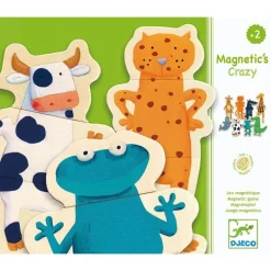 Imanes de madera Animales locos 24 piezas - Djeco