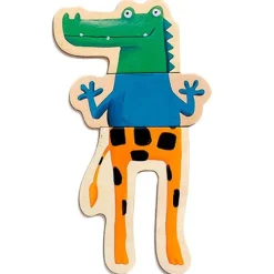 Imanes de madera Animales locos 24 piezas - Djeco