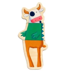 Imanes de madera Animales locos 24 piezas - Djeco
