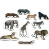 Imanes de madera Animales salvajes (10) - Nowordbooks