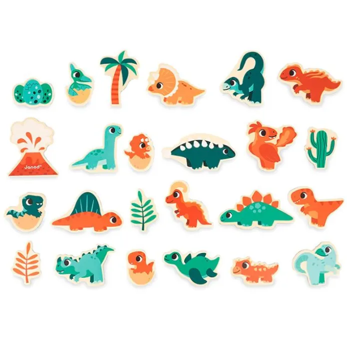 Imanes de madera dinosaurios 24 piezas - Janod