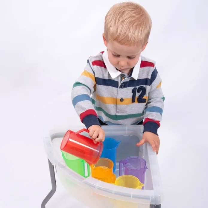 Jarras de plástico de colores con medidas 300 ml (6) - TickiT