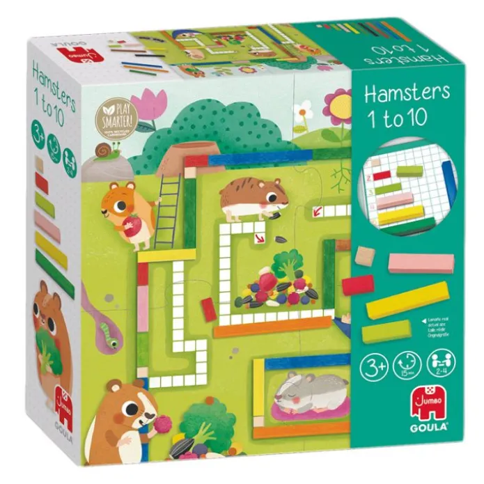 Juego con regletas para aprender a contar Hamsters 1-10 - Goula