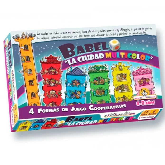 Juego cooperativo Babel, la ciudad multicolor - Ekilikua