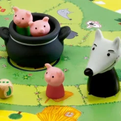 Juego cooperativo Woolfy: El lobo y los tres cerditos - Djeco