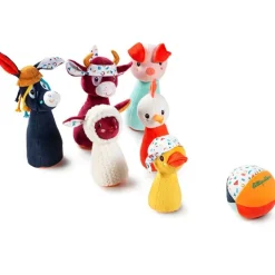 Juego de Bolos animales de la granja texturas - Lilliputiens