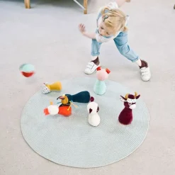 Juego de Bolos animales de la granja texturas - Lilliputiens