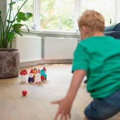 Juego de bolos de madera animales del bosque - BS Toys