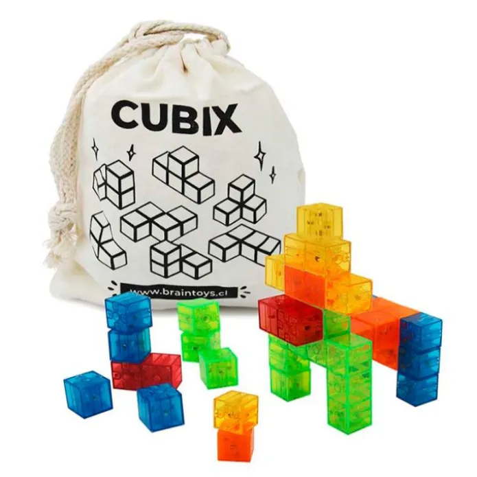 Juego de construcción Cubix 50 cubos magnéticos - Braintoys