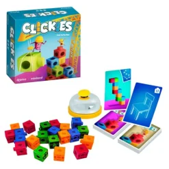 Juego de destreza y construcción con policubos Clickies - Átomo Games