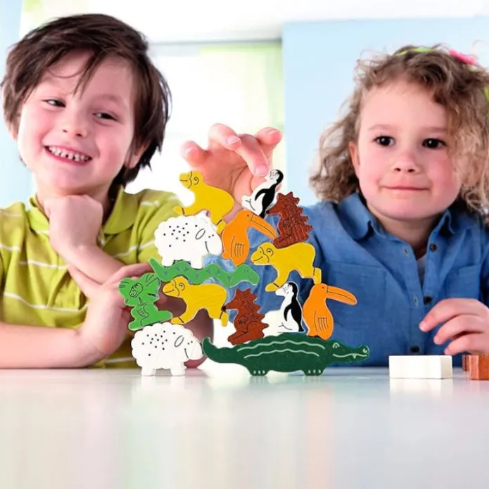 Juego de equilibrio de madera animal sobre animal - HABA