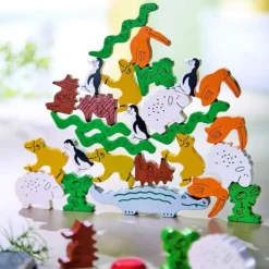 Juego de equilibrio de madera animal sobre animal - HABA