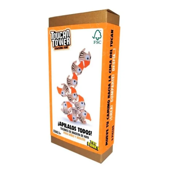 Juego de equilibrio de madera Torre Tucán - Toy Funky