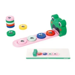 Juego de lógica de madera rana come moscas - Janod