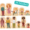 Juego de madera para enlazar: Familias del mundo - Akros