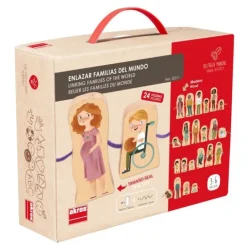 Juego de madera para enlazar: Familias del mundo - Akros