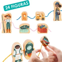 Juego de madera para enlazar: Profesiones - Akros