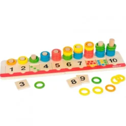 Juego de madera tablero números y anillas - Goula