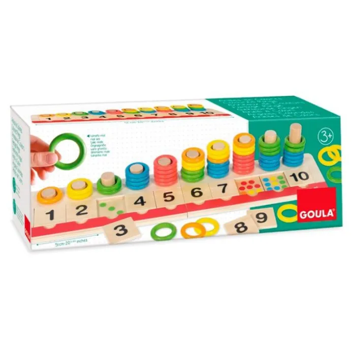 Juego de madera tablero números y anillas - Goula