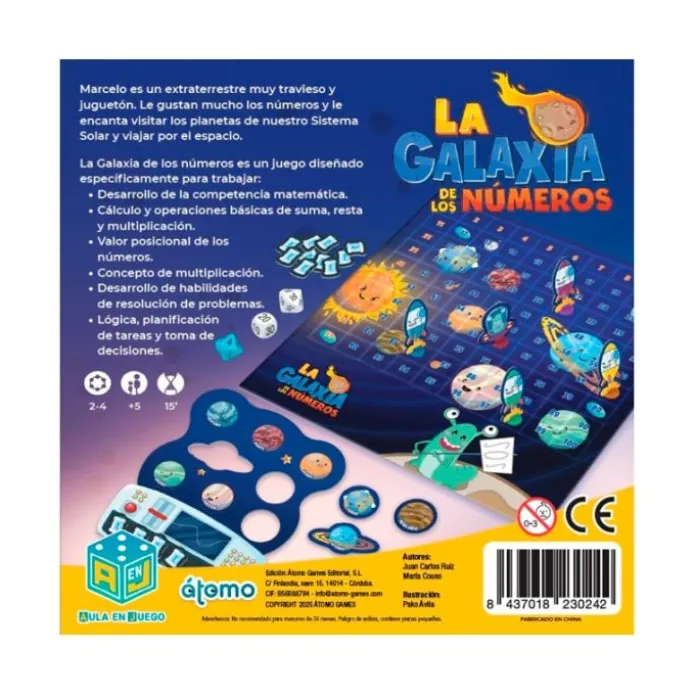 Juego de matemáticas La Galaxia de los Números - Átomo Games