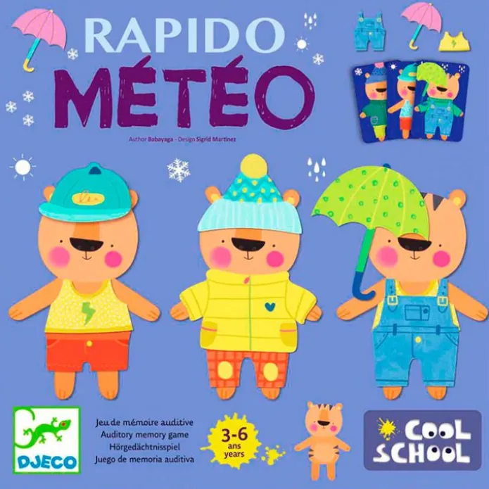 Juego de memoria Rápido Météo Cool School - Djeco