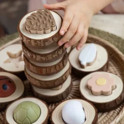 Juego de memoria sensorial de madera Naturaleza (24) - Guidecraft