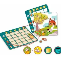 Juego de percepción espacial Eduludo: Encuentra a los animales - Djeco