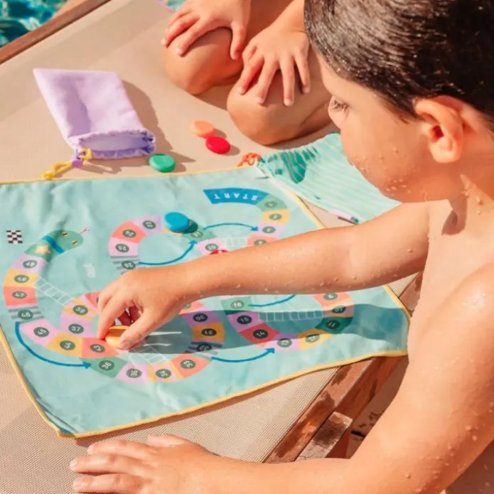 Juego de playa 2 en 1: Oca y Serpientes y escalera - Quut
