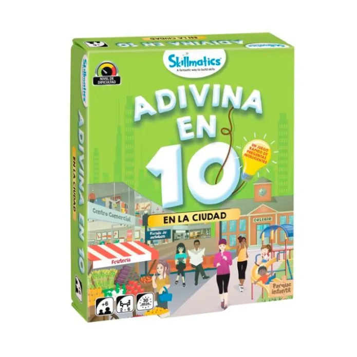 Juego de preguntas ¡Adivina en 10! En la ciudad - Skillmatics