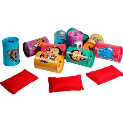 Juego de puntería con latas de animales - Cayro
