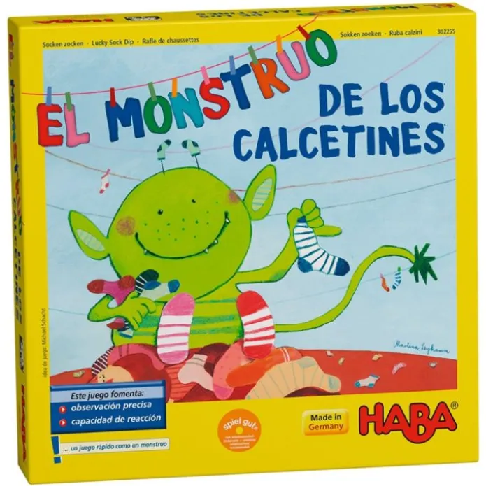 Juego de rapidez visual El monstruo de los calcetines - HABA