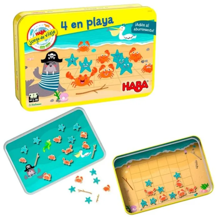 Juego en lata magnético 4 en playa - HABA