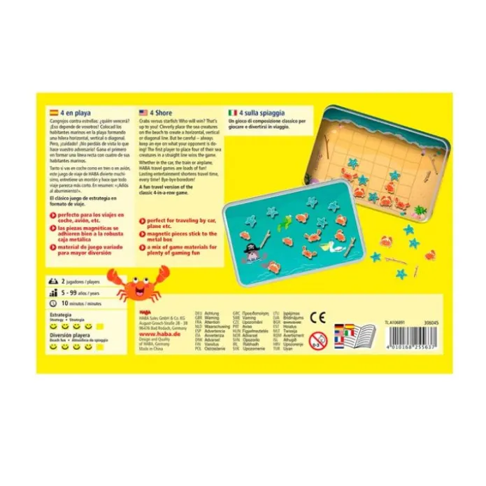 Juego en lata magnético 4 en playa - HABA