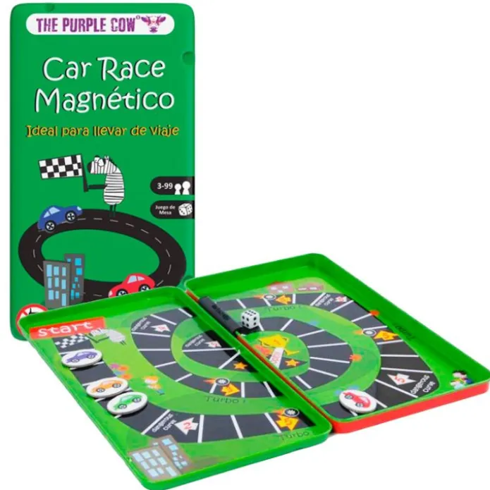 Juego en lata magnético To Go carrera de coches - The Purple Cow