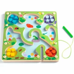 Juego magnético de madera formas y colores FrogyMaze - Djeco