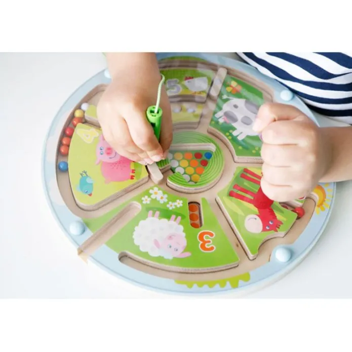 Juego magnético de madera Laberinto Números - HABA