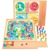Juego parchís y oca de madera con compartimento - Jeujura
