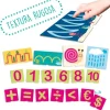 Juego sensorial: Tacto fichas de números y pre-escritura - Akros