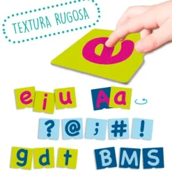 Juego sensorial: Tacto fichas letras y signos - Akros
