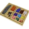 Juego serpiente negativa perlas restar - Montessori
