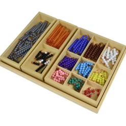 Juego serpiente negativa perlas restar - Montessori