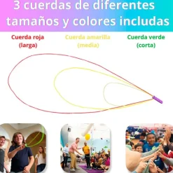 Juguete con 3 cuerdas voladoras - ZipString azul